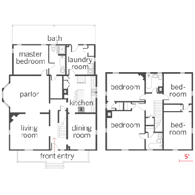 floor plans of the alterations made during the remodel