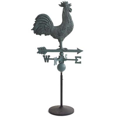 weather vane with a rooster top
