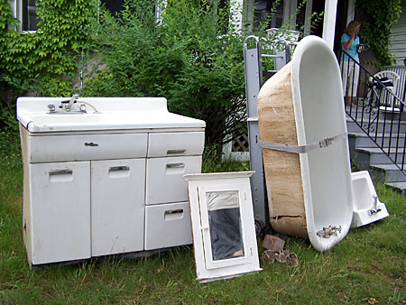 salvage sinks vanity tub medicine cabinet