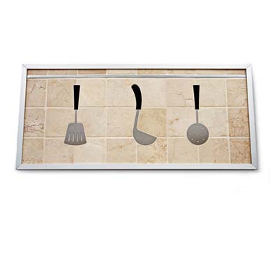 painted wall as a backsplash 