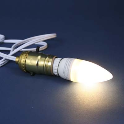 compact fluorescent light bulb for a chandelier