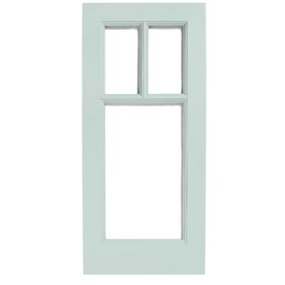 example of a glass front kitchen cabinet door