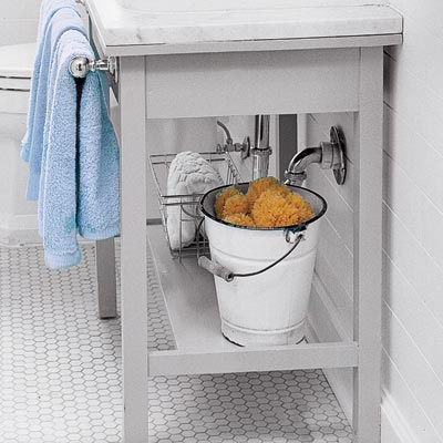 salvaged under sink storage
