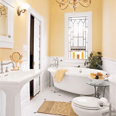 elegant bathroom with thrifty upgrades