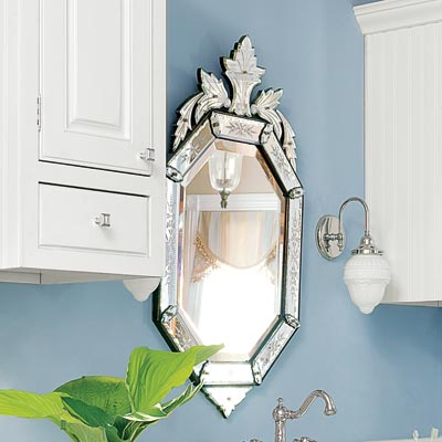 a Venetian-style etched-glass mirror