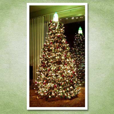 christmas tree made from mountain dew cans