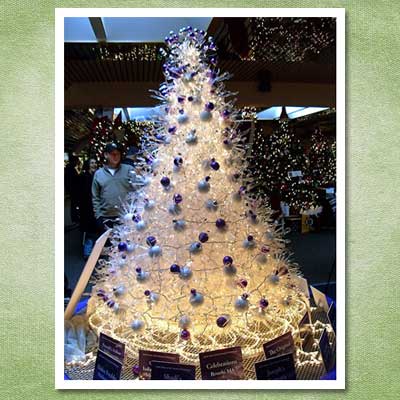 christmas tree made out of plastic silverware