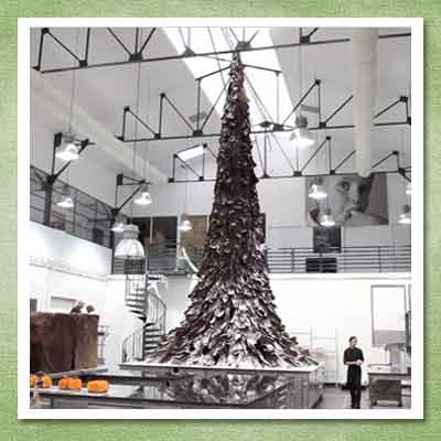 giant chocolate christmas tree