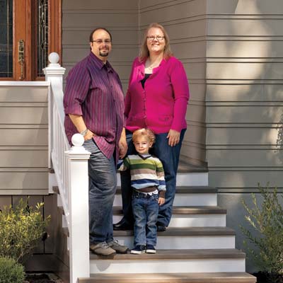 the Real-Life Photoshop Redo Contest winners and their son, Coby