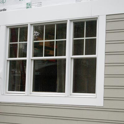 newly installed window trim