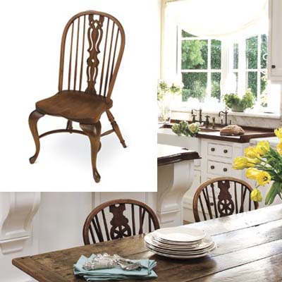 English-style oak kitchen chair