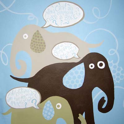 elephant mural