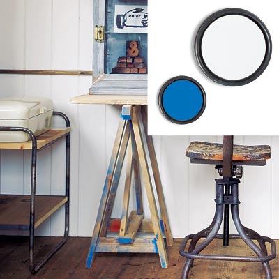 rustic workspace with low voc paint