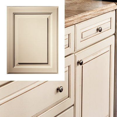 taupe kitchen with elaborate cabinetry