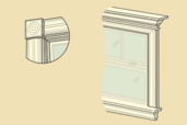 an illustration of a window that highlights all the interior trim