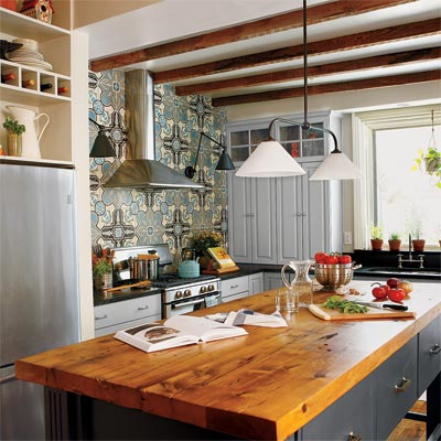 open kitchen layout with island
