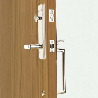a tubular lockset installed in an interior door