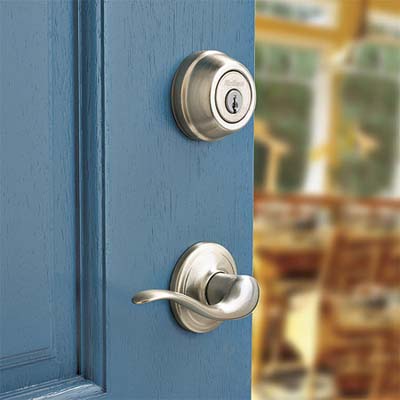 easy to grab satin nickel modern look entry set design