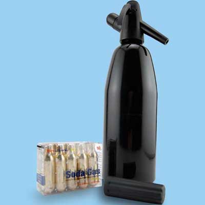the Soda Siphon by Kegworks for making sparkling water for spritzers and sparkling juice drinks