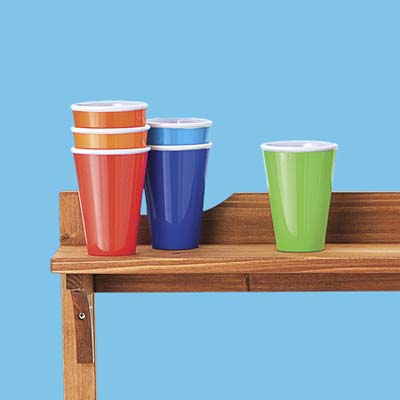 colorful nonbreakable tumblers