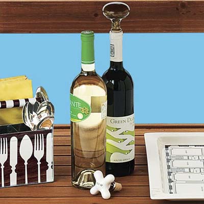 wine bottles with hardware stoppers