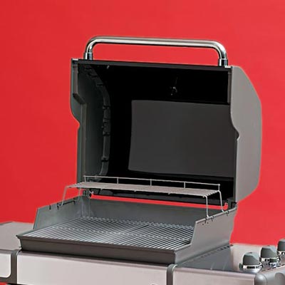 the Weber Genesis-310 three-burner propane grill close up on the cooking area