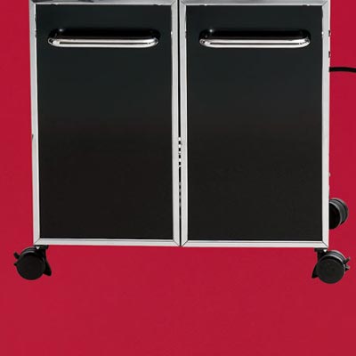 the Weber Genesis-310 three-burner propane grill close up on the cart