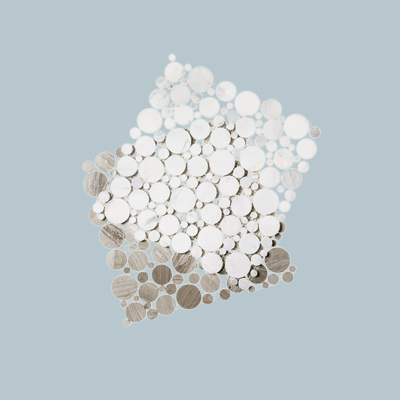 mosaic marble bubble tiles by good glass