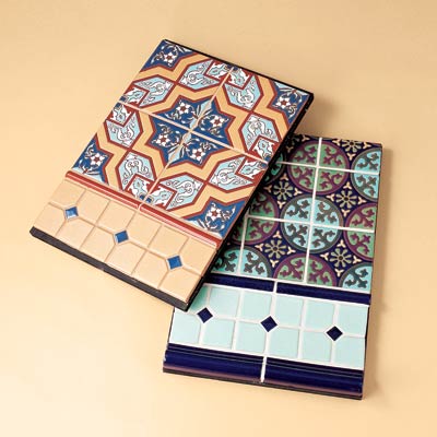 recycled patterned ceramic tiles