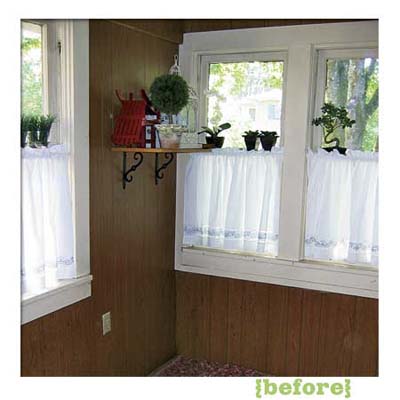 exposed porch of this victorian and craftsman style cottage before remodel