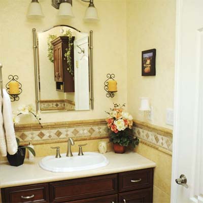 updated bathroom vanity