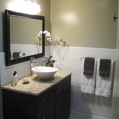 updated bathroom vanity