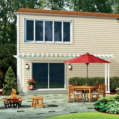 detail of pergola addition 