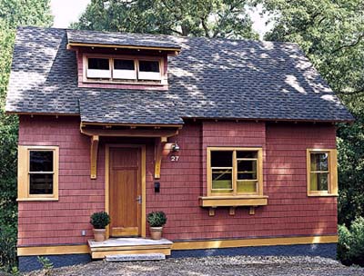 exterior of eco-home in Asheville, North Carolina