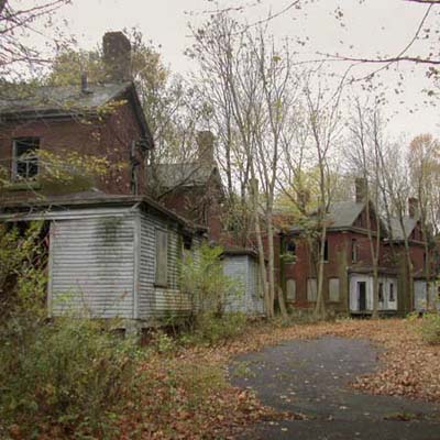 vacant officers' houses in abandoned fort