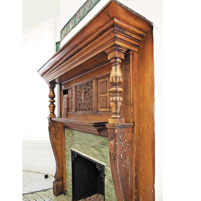 fireplace mantel