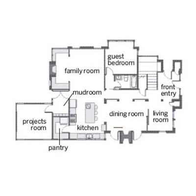 new first floor floor plan in sustainable home