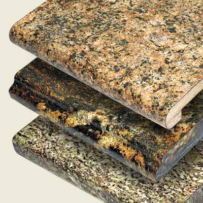 example of laminate countertop with wrapped edging