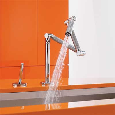 articulating spout style kitchen faucet