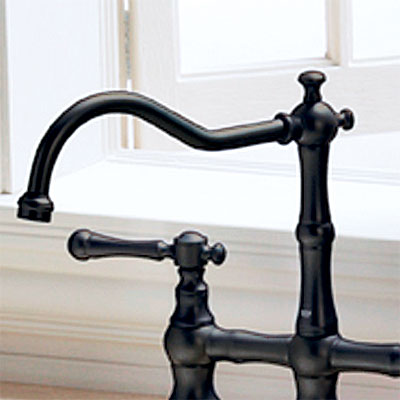 kitchen faucet with oil-rubbed finish