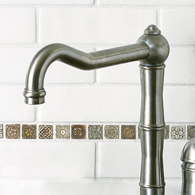 kitchen faucet with Satin Nickel finish