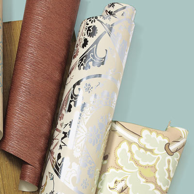 metallic patterned wallpaper