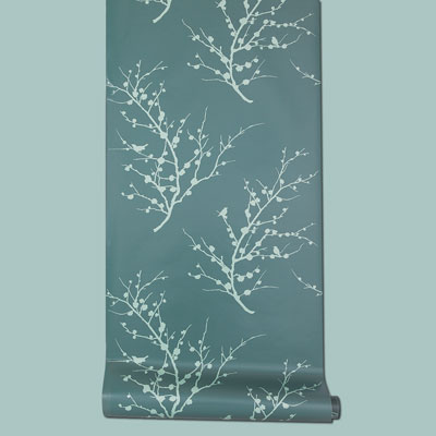 peel-and-stick vinyl Edie Spanish Moss wallpaper