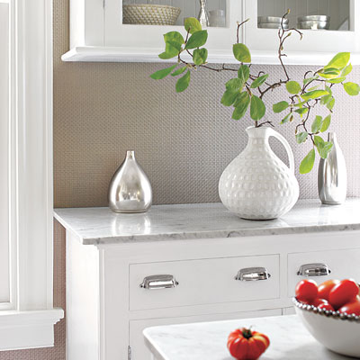Granada Weave vinyl wallpaper in a kitchen