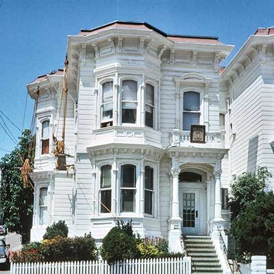 white unfinished san francisco town house