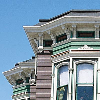 repainted san francisco townhouse with curb appeal and charcoal painted roof