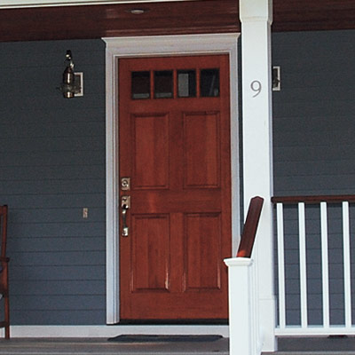 remodeled colonial revival house with curb appeal and new door
