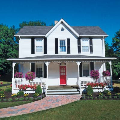 remodeled farmhouse with curb appeal