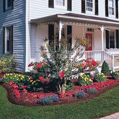 remodeled farmhouse with curb appeal and lush landscaping