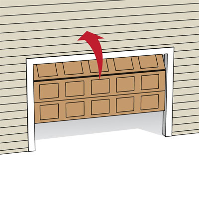 illustration of sectional garage door
